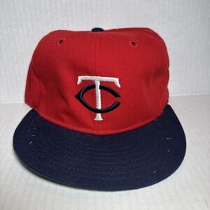 Vintage 80's Minnesota Twins New Era Pro Model Wool Fitted Hat Cap Size 7
